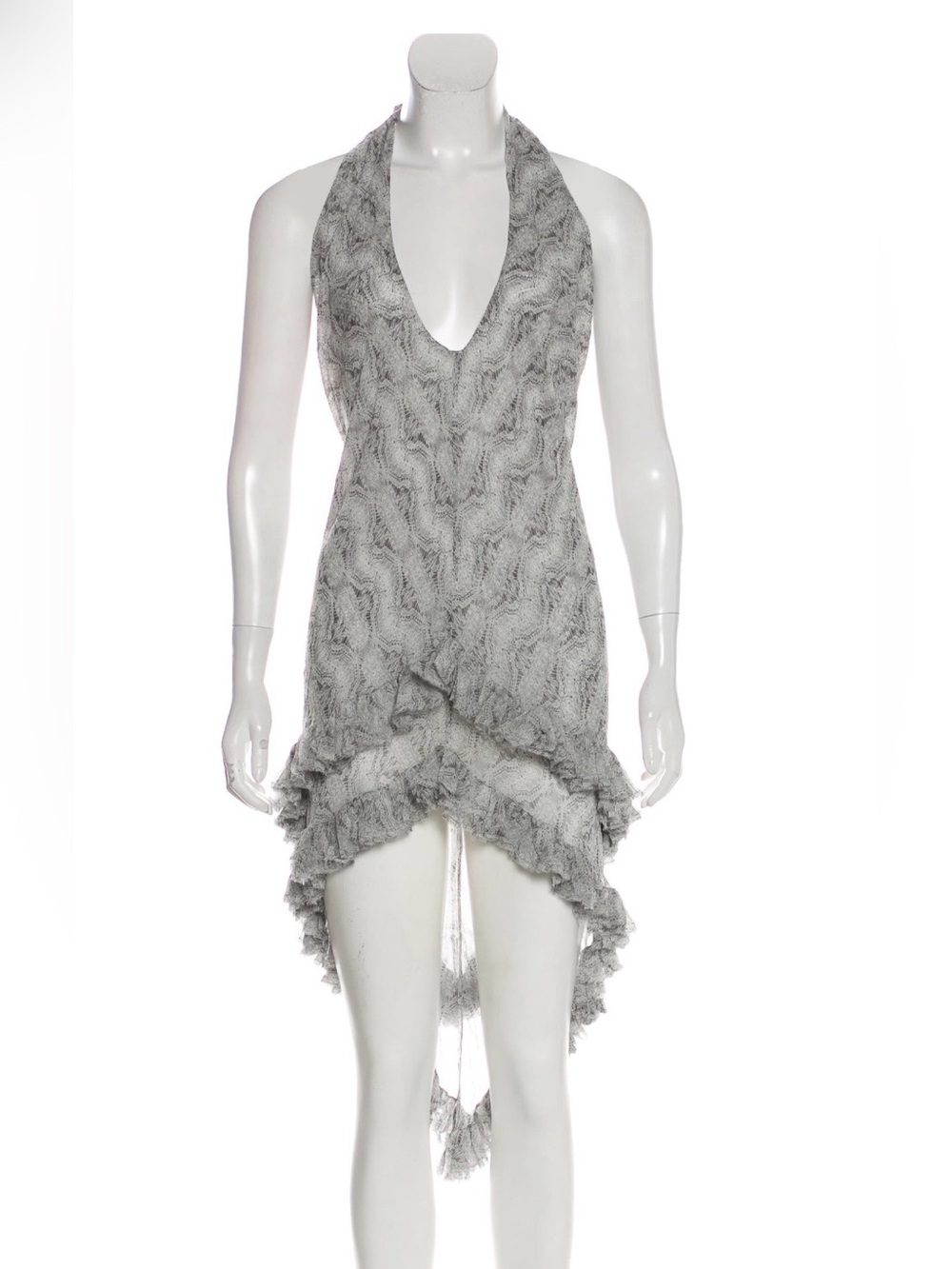 Thomas Wylde Gray Halter  Dress, The Real Real